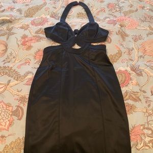 Bebe cut out silk dress